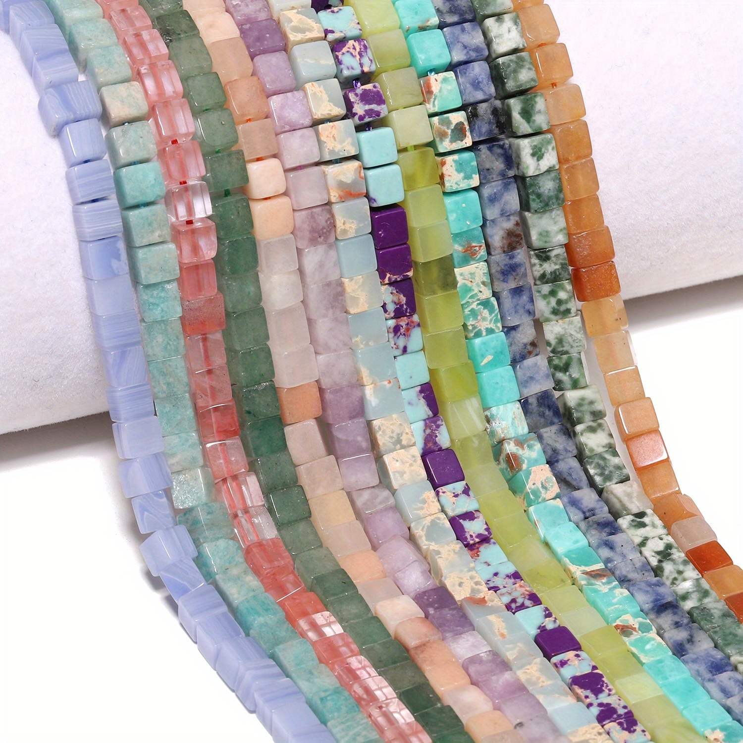 Natural Stone Cube Beads for DIY Jewelry Making